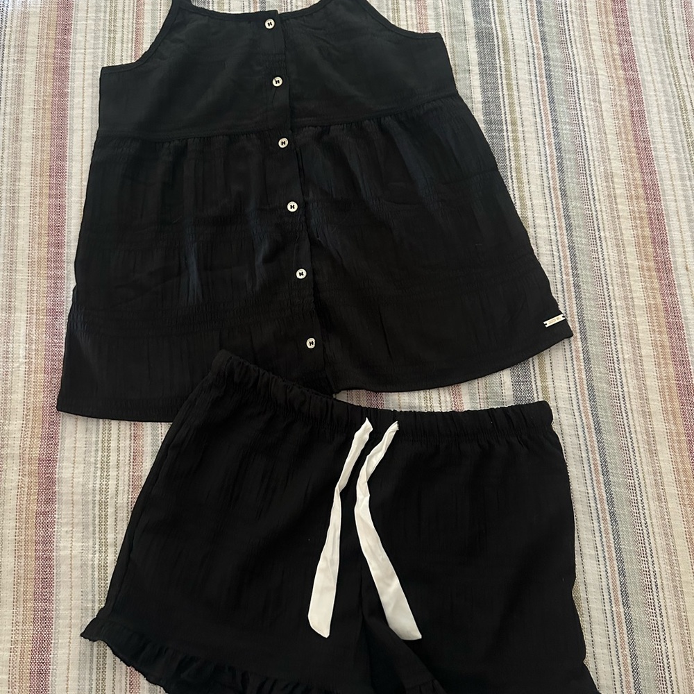 Jason Wu Black Sleeveless Top and Shorts Pajamas